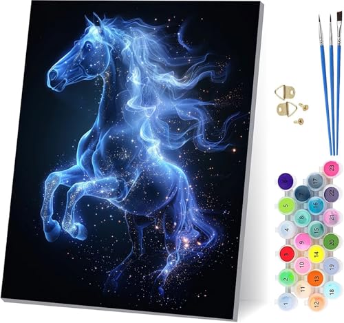 Horse Malen Nach Zahlen Erwachsene Mit Rahmen, Malen Nach Zahlen Tier, DIY Set Erwachsene Mit 3 Pinseln und Acrylfarbe, Paint by Numbers für Deko Wohnzimmer, Geschenke für Frauen 50x65cm 7-3406 Horse Malen Nach Zahlen Erwachsene Mit Rahmen, Malen Nach Zahlen Tier, DIY Set Erwachsene Mit 3 Pinseln und Acrylfarbe, Paint by Numbers für Deko Wohnzimmer, Geschenke für Frauen 50x65cm 7-3406 von MAYUPEOU