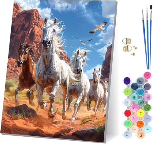 Horse Malen Nach Zahlen Erwachsene Mit Rahmen, Malen Nach Zahlen Vogel, DIY Set Erwachsene Mit 3 Pinseln und Acrylfarbe, Paint by Numbers für Deko Wohnzimmer, Geschenke für Frauen 70x95cm S-9270 Horse Malen Nach Zahlen Erwachsene Mit Rahmen, Malen Nach Zahlen Vogel, DIY Set Erwachsene Mit 3 Pinseln und Acrylfarbe, Paint by Numbers für Deko Wohnzimmer, Geschenke für Frauen 70x95cm S-9270 von MAYUPEOU
