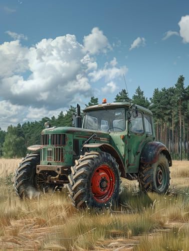 Malen Nach Zahlen Erwachsene Auto, Landschaft Malen Nach Zahlen Kinder, Paint by Numbers DIY Set Erwachsene, Handgemalt Ölgemälde Kit mit 3 Pinseln und Acrylfarbe, Deko Wohnzimmer, (70x95cm) 5-5906 von MAYUPEOU