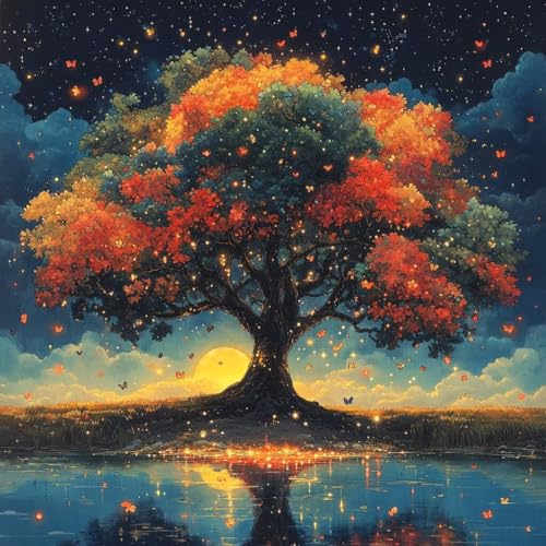 Malen Nach Zahlen Erwachsene Baum,DIY Malen Nach Zahlen Sternenhimmel, DIY Basteln Erwachsene Leinwand Kits Mit Pinseln und Acrylfarbe, Paint by Numbers Kits für Anfänger, Dekoration, 100x100cm Y-1912 Malen Nach Zahlen Erwachsene Baum,DIY Malen Nach Zahlen Sternenhimmel, DIY Basteln Erwachsene Leinwand Kits Mit Pinseln und Acrylfarbe, Paint by Numbers Kits für Anfänger, Dekoration, 100x100cm Y-1912 von MAYUPEOU