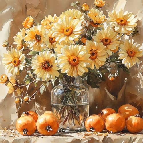 Malen Nach Zahlen Erwachsene Blume, Malen Nach Zahlen für Zimmer Deko, Pflanzen DIY Basteln Erwachsene Leinwand Kits, DIY Paint by Numbers Kits Mit Pinseln und Acrylfarbe, Geschenke, 45x45cm 4-9873 Malen Nach Zahlen Erwachsene Blume, Malen Nach Zahlen für Zimmer Deko, Pflanzen DIY Basteln Erwachsene Leinwand Kits, DIY Paint by Numbers Kits Mit Pinseln und Acrylfarbe, Geschenke, 45x45cm 4-9873 von MAYUPEOU