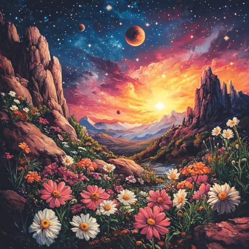 Malen Nach Zahlen Erwachsene Blume, Malen Nach Zahlen für Zimmer Deko, Sternenhimmel DIY Basteln Erwachsene Leinwand Kits, DIY Paint by Numbers Kits Mit Pinseln und Acrylfarbe, 45x45cm O-2276 Malen Nach Zahlen Erwachsene Blume, Malen Nach Zahlen für Zimmer Deko, Sternenhimmel DIY Basteln Erwachsene Leinwand Kits, DIY Paint by Numbers Kits Mit Pinseln und Acrylfarbe, 45x45cm O-2276 von MAYUPEOU