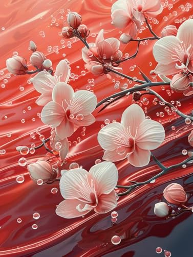 Malen Nach Zahlen Erwachsene Blume, Pflanze Malen Nach Zahlen Kinder, Paint by Numbers DIY Set Erwachsene, Handgemalt Ölgemälde Kit mit 3 Pinseln und Acrylfarbe, Deko Wohnzimmer, (60x80cm) T-1132 von MAYUPEOU