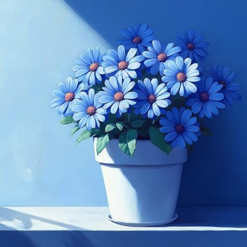 Malen Nach Zahlen Erwachsene Blume,DIY Malen Nach Zahlen Pflanzen, DIY Basteln Erwachsene Leinwand Kits Mit Pinseln und Acrylfarbe, Paint by Numbers Kit für Anfänger, Deko Wohnzimmer, 100x100cm E-6212 von MAYUPEOU
