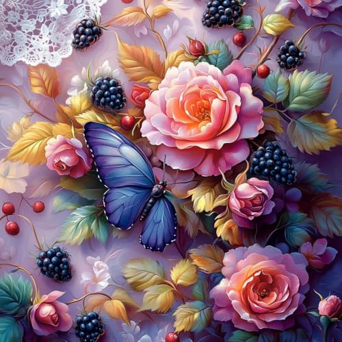 Malen Nach Zahlen Erwachsene Blume,DIY Malen Nach Zahlen Schmetterling, DIY Basteln Erwachsene Leinwand Kits Mit Pinseln und Acrylfarbe, Paint by Numbers Kit für Anfänger, Dekoration, 100x100cm 2-3590 Malen Nach Zahlen Erwachsene Blume,DIY Malen Nach Zahlen Schmetterling, DIY Basteln Erwachsene Leinwand Kits Mit Pinseln und Acrylfarbe, Paint by Numbers Kit für Anfänger, Dekoration, 100x100cm 2-3590 von MAYUPEOU