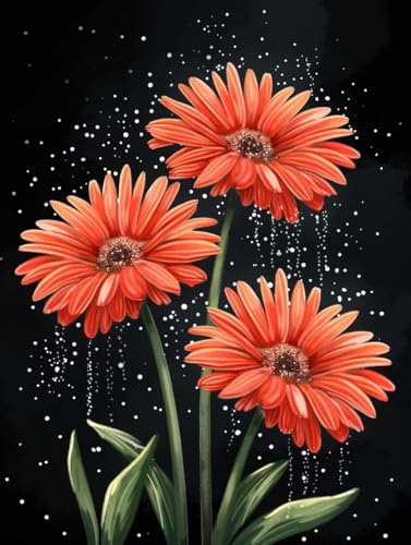 Malen Nach Zahlen Erwachsene Blume Malen Nach Zahlen, Pflanze Paint by Numbers Adult, DIY Handgemalt Ölgemälde Kit mit 3 Pinseln und Acrylfarbe, Wanddeko, Deko Wohnzimmer, Geschenke (60x70cm) 5-9126 von MAYUPEOU