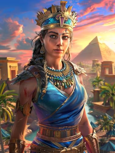 Malen Nach Zahlen Erwachsene Frau Malen Nach Zahlen, Pyramide Paint by Numbers Adult, DIY Handgemalt Ölgemälde Kit mit 3 Pinseln und Acrylfarbe, Wanddeko, Deko Wohnzimmer, Geschenke (70x95cm) P-2599 von MAYUPEOU