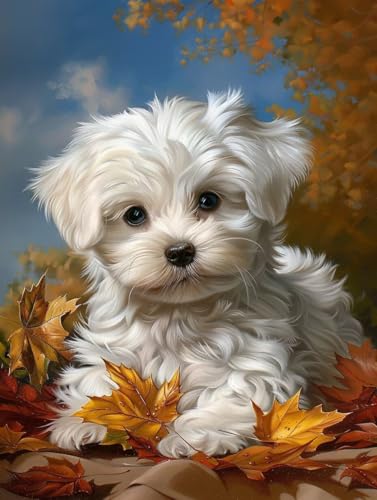 Malen Nach Zahlen Erwachsene Hund Malen Nach Zahlen, Pflanze Paint by Numbers Adult, DIY Handgemalt Ölgemälde Kit mit 3 Pinseln und Acrylfarbe, Knitterfreie Leinwand, Deko Wohnzimmer, (70x95cm) 5-4912 von MAYUPEOU