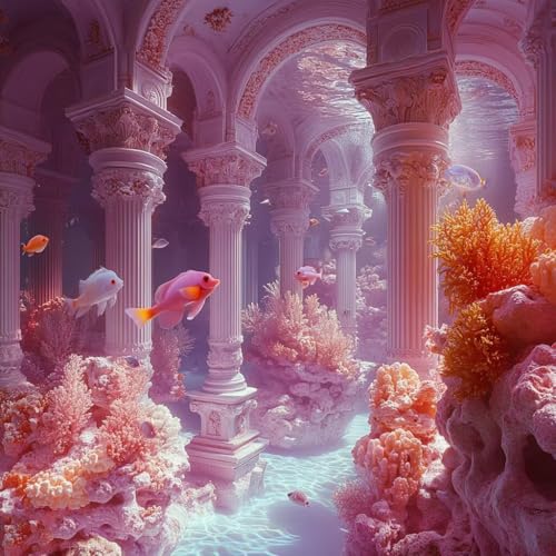 Malen Nach Zahlen Erwachsene Meer,DIY Malen Nach Zahlen Fisch, DIY Basteln Erwachsene Leinwand Kits Mit Pinseln und Acrylfarbe, Paint by Numbers Kits für Anfänger, Deko Wohnzimmer, 100x100cm 4-7589 von MAYUPEOU