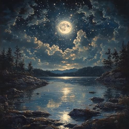 Malen Nach Zahlen Erwachsene Mond, Malen Nach Zahlen für Zimmer Deko, Sternenhimmel DIY Basteln Erwachsene Leinwand Kits, DIY Paint by Numbers Kits Mit Pinseln und Acrylfarbe, 100x100cm Y-1780 Malen Nach Zahlen Erwachsene Mond, Malen Nach Zahlen für Zimmer Deko, Sternenhimmel DIY Basteln Erwachsene Leinwand Kits, DIY Paint by Numbers Kits Mit Pinseln und Acrylfarbe, 100x100cm Y-1780 von MAYUPEOU