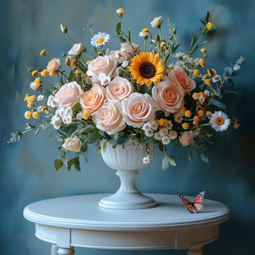 Malen Nach Zahlen Erwachsene Rose,DIY Malen Nach Zahlen Schmetterling, DIY Basteln Erwachsene Leinwand Kits Mit Pinseln und Acrylfarbe, Paint by Numbers Kits für Anfänger, Dekoration, 70x70cm 1-2468 Malen Nach Zahlen Erwachsene Rose,DIY Malen Nach Zahlen Schmetterling, DIY Basteln Erwachsene Leinwand Kits Mit Pinseln und Acrylfarbe, Paint by Numbers Kits für Anfänger, Dekoration, 70x70cm 1-2468 von MAYUPEOU