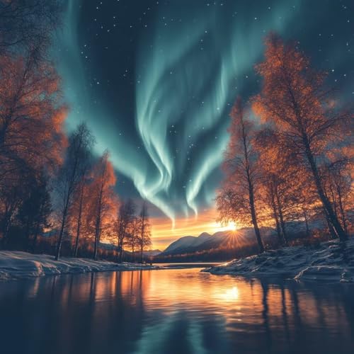 Malen Nach Zahlen Erwachsene Sternenhimmel, Malen Nach Zahlen für Zimmer Deko, Baum DIY Basteln Erwachsene Leinwand Kits, DIY Paint by Numbers Kits Mit Pinseln und Acrylfarbe, 100x100cm B-6274 von MAYUPEOU