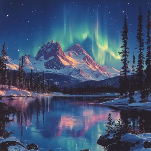 Malen Nach Zahlen Erwachsene Sternenhimmel, Malen Nach Zahlen für Zimmer Deko, Schneeszene DIY Basteln Erwachsene Leinwand Kits, DIY Paint by Numbers Kits Mit Pinseln und Acrylfarbe, 100x100cm 6-6024 Malen Nach Zahlen Erwachsene Sternenhimmel, Malen Nach Zahlen für Zimmer Deko, Schneeszene DIY Basteln Erwachsene Leinwand Kits, DIY Paint by Numbers Kits Mit Pinseln und Acrylfarbe, 100x100cm 6-6024 von MAYUPEOU