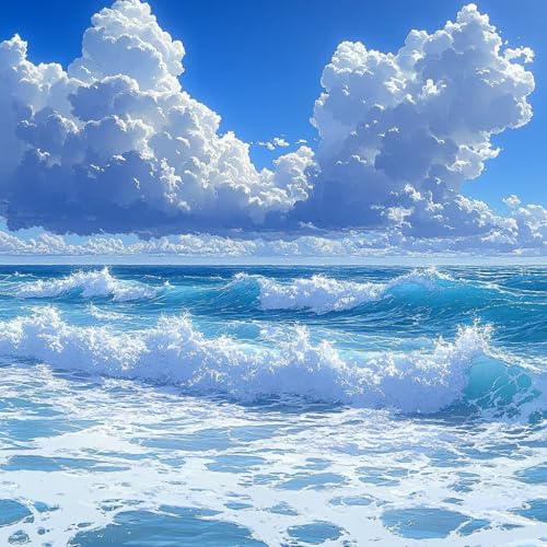 Malen Nach Zahlen Erwachsene Strand,DIY Malen Nach Zahlen Himmel, DIY Basteln Erwachsene Leinwand Kits Mit Pinseln und Acrylfarbe, Paint by Numbers Kits für Anfänger, Deko Wohnzimmer, 45x45cm R-4202 Malen Nach Zahlen Erwachsene Strand,DIY Malen Nach Zahlen Himmel, DIY Basteln Erwachsene Leinwand Kits Mit Pinseln und Acrylfarbe, Paint by Numbers Kits für Anfänger, Deko Wohnzimmer, 45x45cm R-4202 von MAYUPEOU
