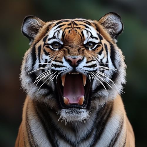 Malen Nach Zahlen Erwachsene Tiger,DIY Malen Nach Zahlen Tier, DIY Basteln Erwachsene Leinwand Kits Mit Pinseln und Acrylfarbe, Paint by Numbers Kits für Anfänger, Deko Wohnzimmer, 45x45cm L-4016 von MAYUPEOU