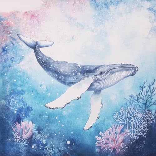 Malen Nach Zahlen Erwachsene Wal, Malen Nach Zahlen für Zimmer Deko, Meer DIY Basteln Erwachsene Leinwand Kits, DIY Paint by Numbers Kits Mit Pinseln und Acrylfarbe, Geschenke, 70x70cm 4-7591 Malen Nach Zahlen Erwachsene Wal, Malen Nach Zahlen für Zimmer Deko, Meer DIY Basteln Erwachsene Leinwand Kits, DIY Paint by Numbers Kits Mit Pinseln und Acrylfarbe, Geschenke, 70x70cm 4-7591 von MAYUPEOU