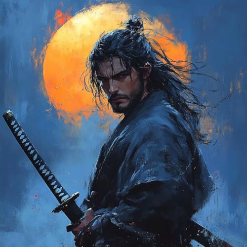 Malen Nach Zahlen Erwachsene Warrior,DIY Malen Nach Zahlen Mann, DIY Basteln Erwachsene Leinwand Kits Mit Pinseln und Acrylfarbe, Paint by Numbers Kits für Anfänger, Deko Wohnzimmer, 100x100cm 5-8879 von MAYUPEOU