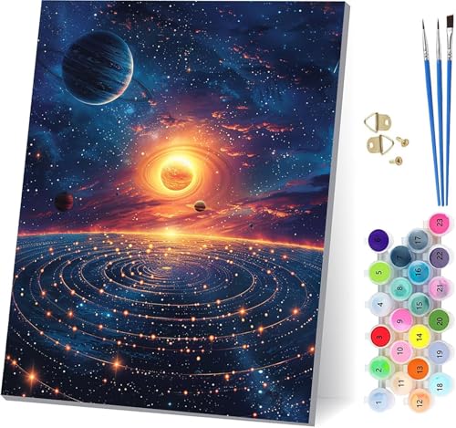 Planet Malen Nach Zahlen Erwachsene Mit Rahmen, Malen Nach Zahlen Sternenhimmel, DIY Set Erwachsene Mit 3 Pinseln und Acrylfarbe, Paint by Numbers für Deko Wohnzimmer Geschenke 50x65cm Q-6074 Planet Malen Nach Zahlen Erwachsene Mit Rahmen, Malen Nach Zahlen Sternenhimmel, DIY Set Erwachsene Mit 3 Pinseln und Acrylfarbe, Paint by Numbers für Deko Wohnzimmer Geschenke 50x65cm Q-6074 von MAYUPEOU