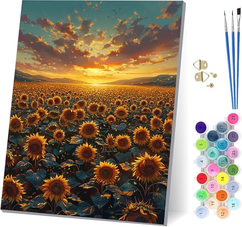 Sonnenuntergang Malen Nach Zahlen Erwachsene Mit Rahmen, Malen Nach Zahlen Blume, DIY Set Erwachsene Mit 3 Pinseln und Acrylfarbe, Paint by Numbers für Deko Wohnzimmer Geschenke 100x130cm B-1593 Sonnenuntergang Malen Nach Zahlen Erwachsene Mit Rahmen, Malen Nach Zahlen Blume, DIY Set Erwachsene Mit 3 Pinseln und Acrylfarbe, Paint by Numbers für Deko Wohnzimmer Geschenke 100x130cm B-1593 von MAYUPEOU