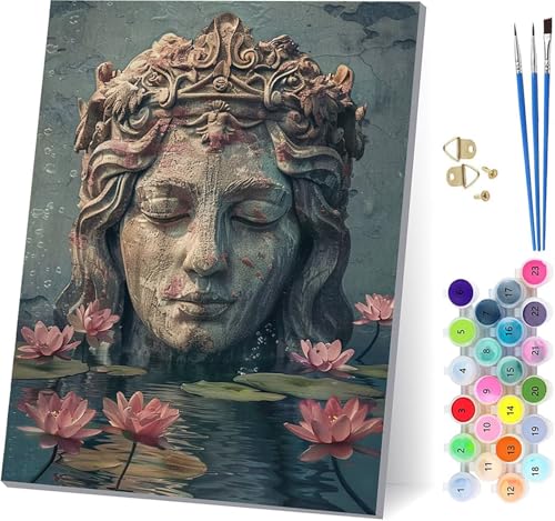 Statue Malen Nach Zahlen Erwachsene Mit Rahmen, Malen Nach Zahlen Blume, DIY Set Erwachsene Mit 3 Pinseln und Acrylfarbe Knitterfreie Leinwand, Paint by Numbers für Deko Wohnzimmer 40x50cm B-8677 Statue Malen Nach Zahlen Erwachsene Mit Rahmen, Malen Nach Zahlen Blume, DIY Set Erwachsene Mit 3 Pinseln und Acrylfarbe Knitterfreie Leinwand, Paint by Numbers für Deko Wohnzimmer 40x50cm B-8677 von MAYUPEOU
