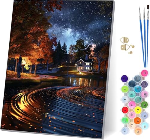 Sternenhimmel Malen Nach Zahlen Erwachsene Mit Rahmen, Malen Nach Zahlen HäUser, DIY Set Erwachsene Mit 3 Pinseln und Acrylfarbe, Paint by Numbers für Deko Wohnzimmer Geschenke 100x135cm 0-7657 Sternenhimmel Malen Nach Zahlen Erwachsene Mit Rahmen, Malen Nach Zahlen HäUser, DIY Set Erwachsene Mit 3 Pinseln und Acrylfarbe, Paint by Numbers für Deko Wohnzimmer Geschenke 100x135cm 0-7657 von MAYUPEOU