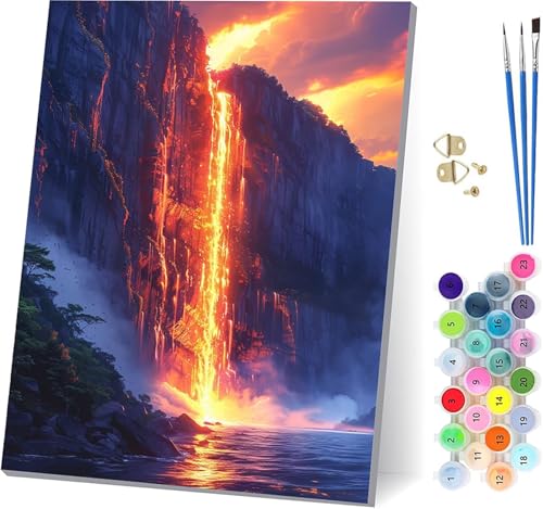 StüRze Malen Nach Zahlen Erwachsene Mit Rahmen, Malen Nach Zahlen Berg, DIY Set Erwachsene Mit 3 Pinseln und Acrylfarbe Knitterfreie Leinwand, Paint by Numbers für Deko Wohnzimmer 30x40cm H-7548 StüRze Malen Nach Zahlen Erwachsene Mit Rahmen, Malen Nach Zahlen Berg, DIY Set Erwachsene Mit 3 Pinseln und Acrylfarbe Knitterfreie Leinwand, Paint by Numbers für Deko Wohnzimmer 30x40cm H-7548 von MAYUPEOU