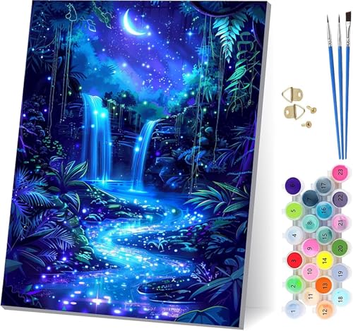 StüRze Malen Nach Zahlen Erwachsene Mit Rahmen, Malen Nach Zahlen Mond, DIY Set Erwachsene Mit 3 Pinseln und Acrylfarbe Knitterfreie Leinwand, Paint by Numbers für Deko Wohnzimmer 50x65cm 4-6483 StüRze Malen Nach Zahlen Erwachsene Mit Rahmen, Malen Nach Zahlen Mond, DIY Set Erwachsene Mit 3 Pinseln und Acrylfarbe Knitterfreie Leinwand, Paint by Numbers für Deko Wohnzimmer 50x65cm 4-6483 von MAYUPEOU