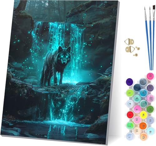 Wolf Malen Nach Zahlen Erwachsene Mit Rahmen, Malen Nach Zahlen Tier, DIY Set Erwachsene Mit 3 Pinseln und Acrylfarbe Knitterfreie Leinwand, Paint by Numbers für Deko Wohnzimmer 100x135cm 0-9336 Wolf Malen Nach Zahlen Erwachsene Mit Rahmen, Malen Nach Zahlen Tier, DIY Set Erwachsene Mit 3 Pinseln und Acrylfarbe Knitterfreie Leinwand, Paint by Numbers für Deko Wohnzimmer 100x135cm 0-9336 von MAYUPEOU