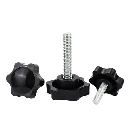 MAYyhem 10PCs M5 M6 M8 Gewinde Klemm Griff Bolzen Bakelit Hand Knopf Anziehen Schraube Industrie Stahl(M6x10*25) von MAYyhem