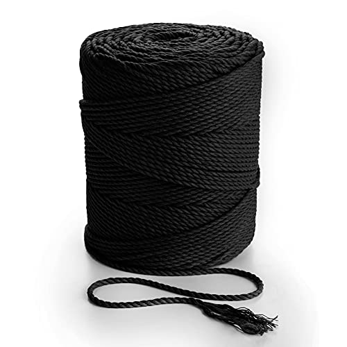 MB Cordas Macrame Kordel 3mm * 260 m - 3PLY gefärbtes Baumwollseil für Makramee Traumfänger, Wandbehang Feder, Pflanzenaufhänger und Geschenkverpackungen von MB Cordas