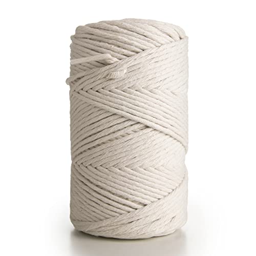 MB Cordas Macrame Kordel 3mm x 280 m Baumwollschnur - 1 PLY gefärbtes Baumwollseil für Makramee Traumfänger, Wandbehang Feder, Pflanzenaufhänger und Geschenkverpackungen von MB Cordas