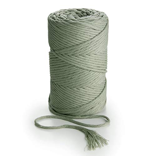 MB Cordas Macrame Kordel 3mm x 280 m Baumwollschnur - 1 PLY gefärbtes Baumwollseil für Makramee Traumfänger, Wandbehang Feder, Pflanzenaufhänger und Geschenkverpackungen von MB Cordas