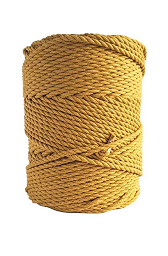 MB Cordas Macrame Kordel 4mm x 150 m Baumwollschnur - 3 PLY gefärbtes Baumwollseil für Makramee Traumfänger, Wandbehang Feder, Pflanzenaufhänger und Geschenkverpackungen von MB Cordas