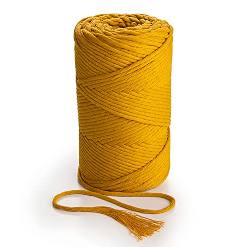MB Cordas Makramee-Kordel 3mm * 280m Baumwollseil – 1 Strang Superweiche Baumwollschnur für Makramee-Traumfänger, Topflappen, Boho-Wandfedern, Wandbehang, Pflanzenaufhänger, Wandteppich von MB Cordas