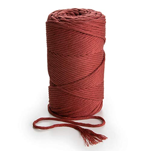MB Cordas Makramee-Kordel 3mm * 280m Baumwollseil – 1 Strang Superweiche Baumwollschnur für Makramee-Traumfänger, Topflappen, Boho-Wandfedern, Wandbehang, Pflanzenaufhänger, Wandteppich von MB Cordas