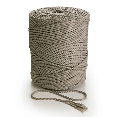 Macrame Cord 3mm x 260m (1/8 in x 284 yd.) - 3PLY Colored Cotton Rope for Macrame Dream Catcher, Wall Hanging, Plant Hanger, Gift Wrapping and Wedding Decorations von MB Cordas