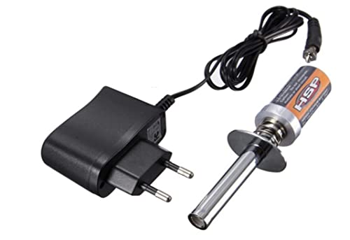 Glühkerzenstecker, Spannzange mittel 55mm mit Ladegerät MB 1186 von MB Modellbau Berthold