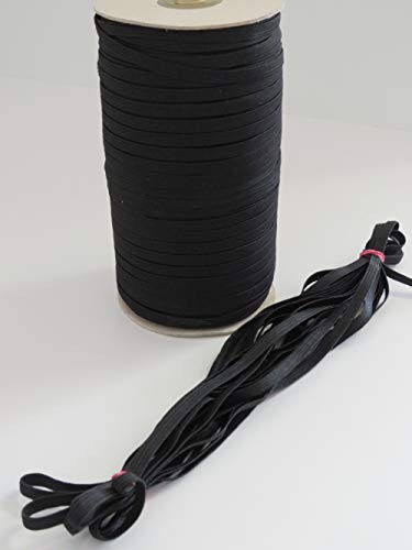 Gummilitze - Gummiband Bandbreite 7 mm Bandfarbe schwarz 10 Meter am Stück von MB