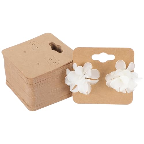 MBAIYO 100 Stück Ohrring Display Karten, 5x5cm Kraftpapier Ohrring Ständer Ohrringkarten mit 6 Löcher Ohrring Halter Schmuck Display Karten Ohrstecker Aufbewahrung für DIY Ohrring Ohrstecker MBAIYO 100 Stück Ohrring Display Karten, 5x5cm Kraftpapier Ohrring Ständer Ohrringkarten mit 6 Löcher Ohrring Halter Schmuck Display Karten Ohrstecker Aufbewahrung für DIY Ohrring Ohrstecker von MBAIYO