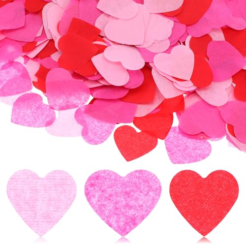 MBAIYO 10000 Stück Herzen Konfetti,konfetti hochzeit Partydeko Seidenpapier Papier für Geburtstag Hochzeit Jahrestage Geschenk Boxen Luftballons von MBAIYO