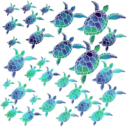 MBAIYO 30Pcs Meeresschildkröten Wandaufkleber unter dem Meer, Blaue Unterwasser-Schildkröten Vinyl Wandtattoo Wasserdichte Wanddekoration Dekoration für Zuhause Badezimmer Wohnzimmer Wand Kinderzimmer MBAIYO 30Pcs Meeresschildkröten Wandaufkleber unter dem Meer, Blaue Unterwasser-Schildkröten Vinyl Wandtattoo Wasserdichte Wanddekoration Dekoration für Zuhause Badezimmer Wohnzimmer Wand Kinderzimmer von MBAIYO