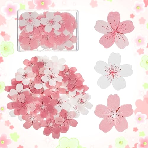 MBAIYO 60 Stück Essbare Kirschblüten Cupcake-Topper, Tortendeko Blumen für Torte aus Esspapier Essbar Blüten Deko Torte Rosa Waffel Papier Kuchen Deko für Hochzeit Geburtstag Party Baby Dusche MBAIYO 60 Stück Essbare Kirschblüten Cupcake-Topper, Tortendeko Blumen für Torte aus Esspapier Essbar Blüten Deko Torte Rosa Waffel Papier Kuchen Deko für Hochzeit Geburtstag Party Baby Dusche von MBAIYO