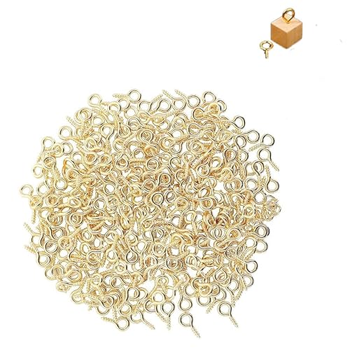Kleine Ösenstifte aus Edelstahl mit Schraubverschluss, 300 Stück kleine Ösenstifte mit Schraubverschluss, Schafsaugennägel, kleine Mini-Ringdrahtschrauben aus Eisen for die Schmuckherstellung, Heimwer Kleine Ösenstifte aus Edelstahl mit Schraubverschluss, 300 Stück kleine Ösenstifte mit Schraubverschluss, Schafsaugennägel, kleine Mini-Ringdrahtschrauben aus Eisen for die Schmuckherstellung, Heimwer von MBHHU