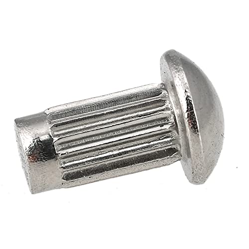 MBHHU Nicht abfallende Nieten, Rundkopf-Vollnieten, Durchmesser Pilztyp, glatter Körper, Zylinder-Schlagbefestigungen(M3.5 x 6mm) von MBHHU