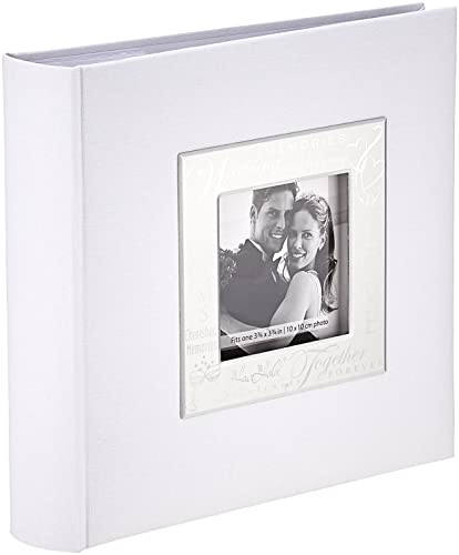 MBI Fabric Expressions Photo Album 8.5 x 8.5-Inch-Wedding, Metal, White von MBI