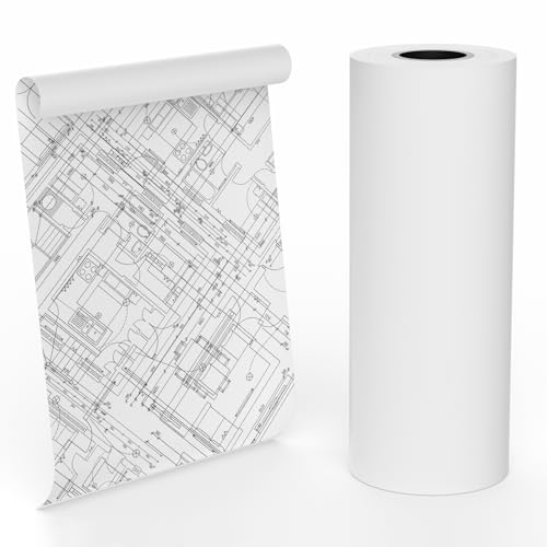 Breitformat-Papier, 61 x 350 m, Plotterpapier auf 5,1 cm Kern für CAD-Zeichnungen, Ingenieurpläne, GIS-Karten und architektonische Designs, 1 Rolle von MBLABEL