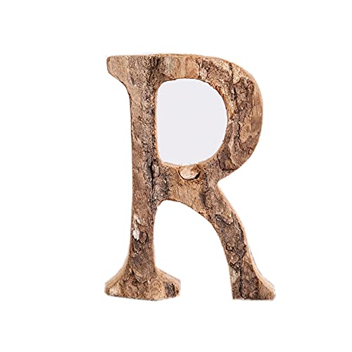 1 x Buchstaben-Dekoration, Holzbuchstaben, Rinde Retro-Ornamente, DIY-Dekorationen. von MBLUE