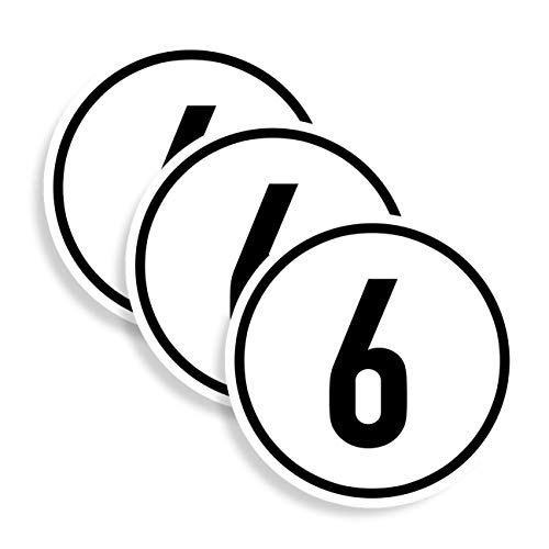 3 Stück – Aufkleber Geschwindigkeits-Schild „6 km/h“ Folie selbstklebend gemäß StVZO § 58 | Ø5-30cm Made in Germany, Größen Name: Ø20 cm von MBS-SIGNS