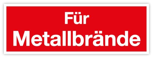 Aufkleber Brandschutz „Für Metallbrände“ Zusatzzeichen für Feuerlöscher Folie Rot | 15 x 5,2 cm Made in Germany Aufkleber Brandschutz „Für Metallbrände“ Zusatzzeichen für Feuerlöscher Folie Rot | 15 x 5,2 cm Made in Germany von MBS-SIGNS