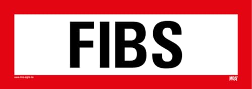 Aufkleber Brandschutzzeichen „FIBS“ Feuerwehr Schild Folie ähnl. DIN 4066 | 297x105 mm Made in Germany von MBS-SIGNS